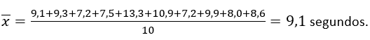 exemplo 2 - cálculo da média amostral
