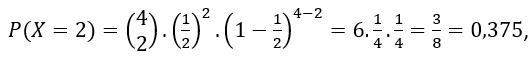 exemplo 2 - cálculo usando a fórmula da binomial