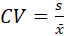 fórmula do coeficiente de variação amostral
