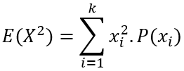 fórmula de E(X2)
