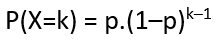 fórmula da probabilidade da distribuição geométrica